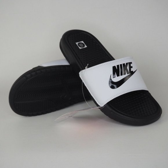 Nike Benassi JDI Men's Sandals Slippers Slides Flip Flops White - Picture 10 of 11